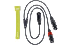 2031943_2 - Mediatech Bemero BAC4142-150BK XLRm - 2x XLRf 1.5m Y-Adapterkabel, schwarz, M-Serie