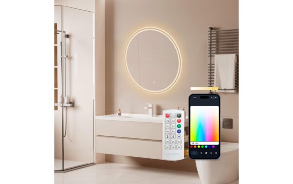 2032191_3 - Mediatech KSIX Oasis Smart Mirror 70 cm 1,000 lm, 36 W, Tuya