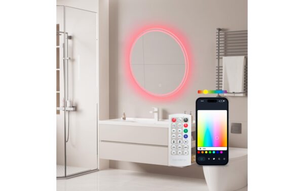 2032191_4 - Mediatech KSIX Oasis Smart Mirror 70 cm 1,000 lm, 36 W, Tuya