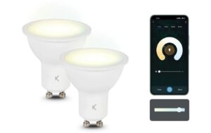 2032204_3 - Mediatech KSIX Smart Bulbs 2er Pack 5,5W, 400 lumens, GU10 Base, CCT