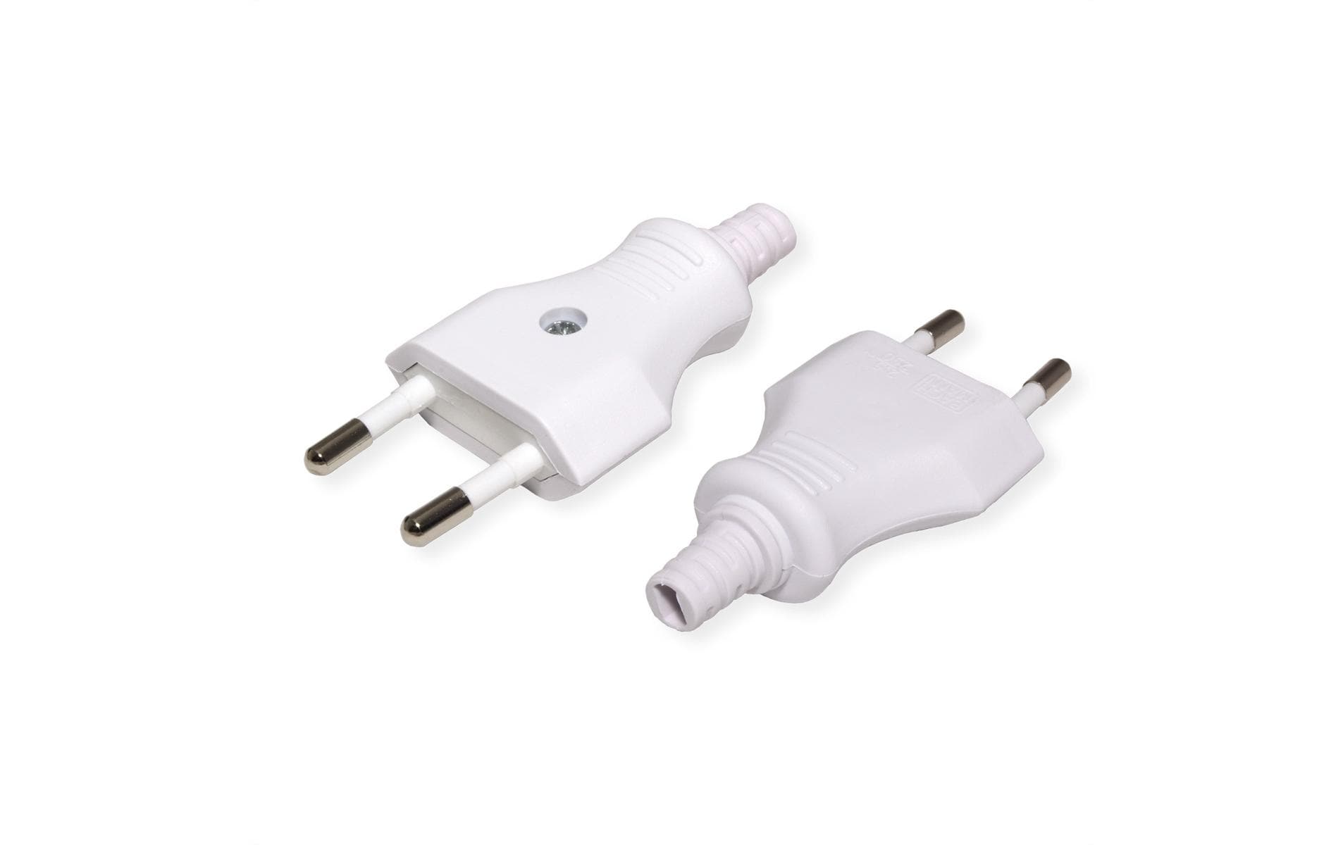 2032880 - Mediatech Bachmann Euroflachstecker 2,5A / 250V weiss mit Schraubanschluss kaufen | Mediatech.ch
