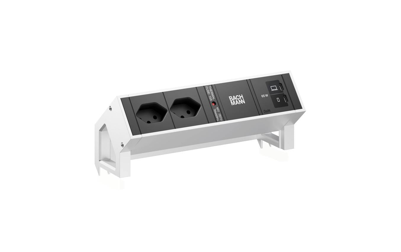 2032928 - Mediatech DESK2 2xT13 1xUSB C/C 65W 0,2m INOX