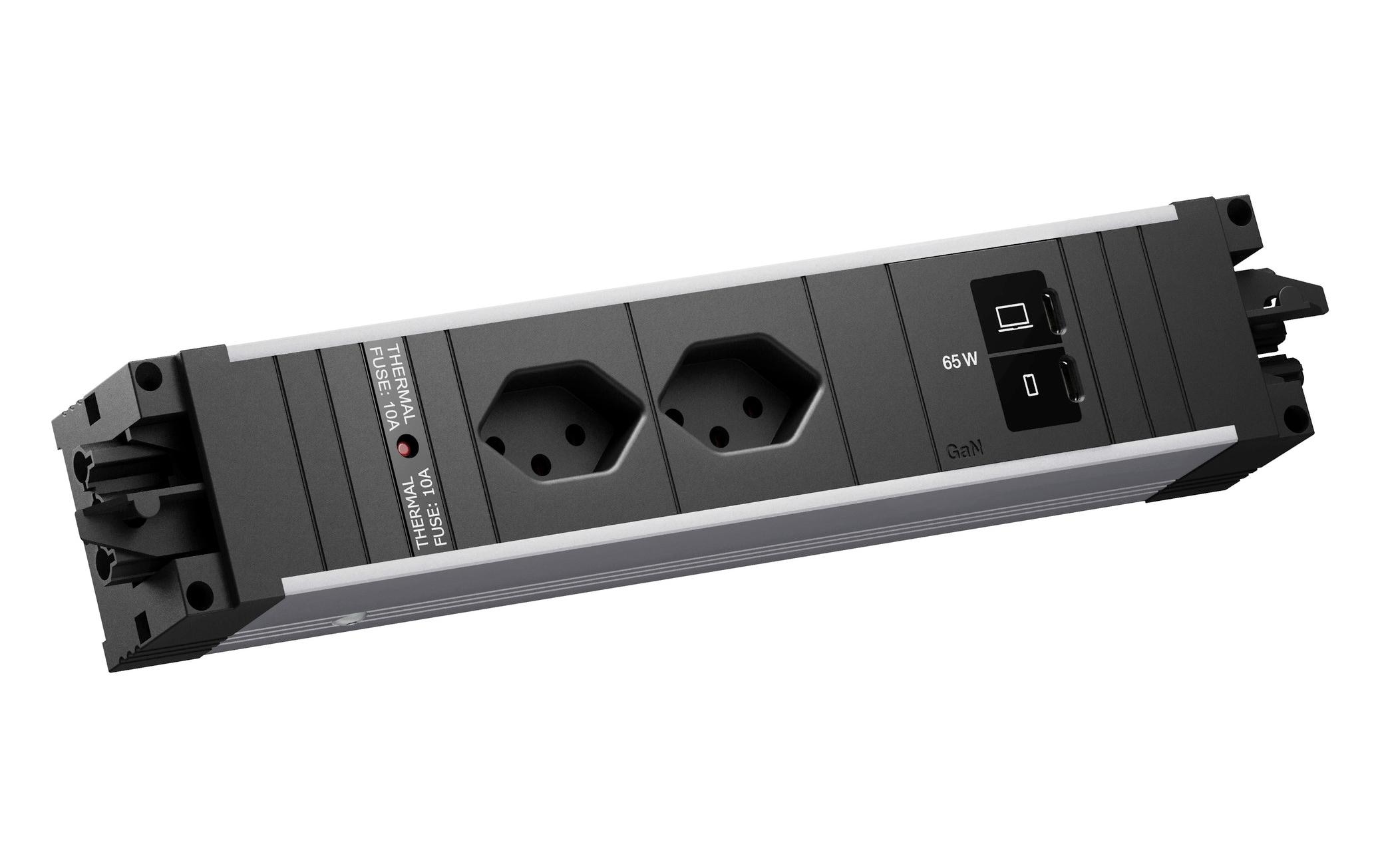 2032939 - Mediatech Bachmann STEP ALU 2xT13 1xUSB C/C 65W kaufen | Mediatech.ch