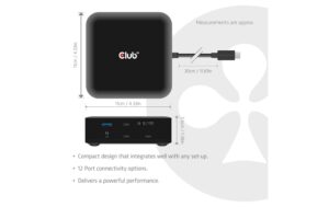 2033018_3 - Mediatech Club 3D, Dockingstation 12-1 USB-C 2x DP, 2x HDMI
