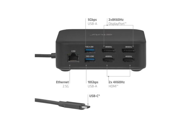 2033018_4 - Mediatech Club 3D, Dockingstation 12-1 USB-C 2x DP, 2x HDMI