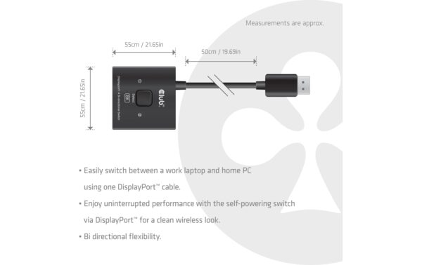Club 3D,DisplayPort 2-1 Bi directional 