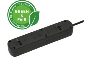 2033031_1 - Mediatech Max Hauri Steckdosenleiste Basic Line 6xT13 schwarz, 1.5m, Green+Fair