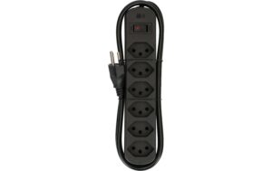 2033031_4 - Mediatech Max Hauri Steckdosenleiste Basic Line 6xT13 schwarz, 1.5m, Green+Fair