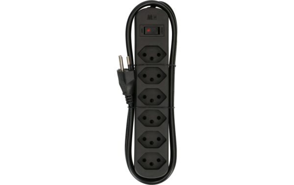 2033031_4 - Mediatech Max Hauri Steckdosenleiste Basic Line 6xT13 schwarz, 1.5m, Green+Fair