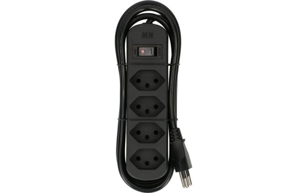2033032_4 - Mediatech Max Hauri Steckdosenleiste Basic Line 4xT13 schwarz, 1.5m, Green+Fair