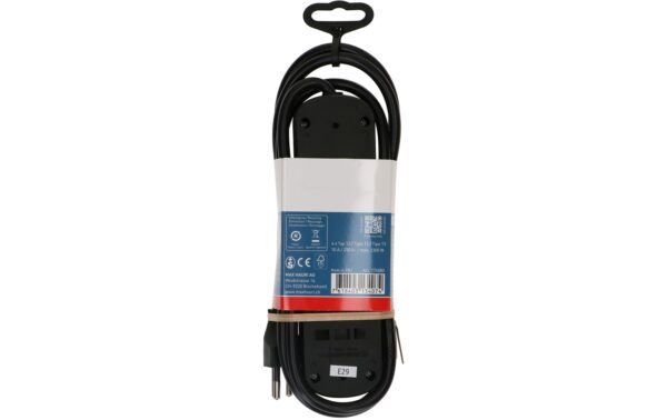 2033032_6 - Mediatech Max Hauri Steckdosenleiste Basic Line 4xT13 schwarz, 1.5m, Green+Fair