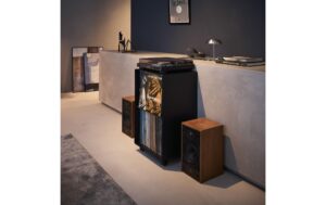 Yamazaki Regal Schallplatten 2-stöckig Grösse: 40 x 38 x 73.3 cm, Schwarz