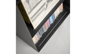 Yamazaki Regal Schallplatten 2-stöckig Grösse: 40 x 38 x 73.3 cm, Schwarz