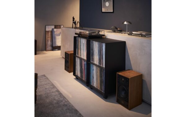Yamazaki Regal Schallplatten 2-stöckig Grösse: 40 x 38 x 73.3 cm, Schwarz