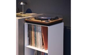 Yamazaki Regal Schallplatten 2-stöckig Grösse: 40 x 38 x 73.3 cm, Weiss
