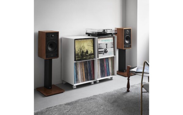 Yamazaki Regal Schallplatten 2-stöckig Grösse: 40 x 38 x 73.3 cm, Weiss