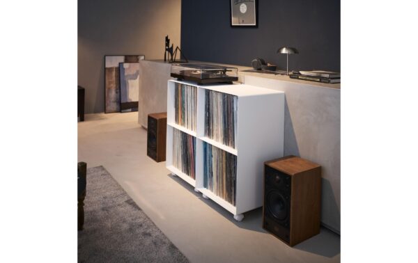 Yamazaki Regal Schallplatten 2-stöckig Grösse: 40 x 38 x 73.3 cm, Weiss