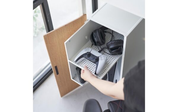 2033242_7 - Mediatech Yamazaki Regal für Spielekonsolen Grösse: 24.7 x 36.5 x 60.3 cm, Weiss