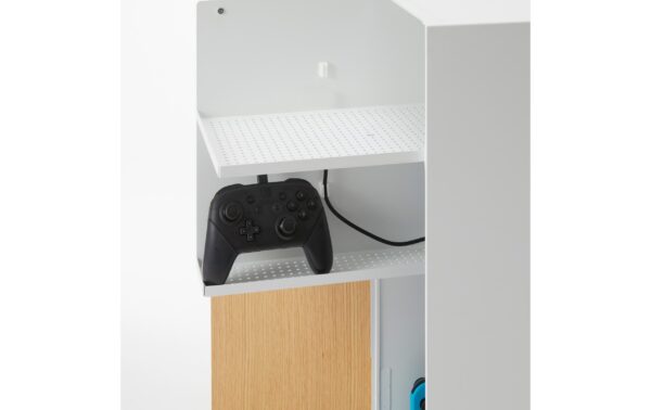 2033242_8 - Mediatech Yamazaki Regal für Spielekonsolen Grösse: 24.7 x 36.5 x 60.3 cm, Weiss