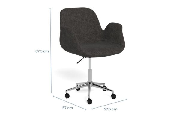 2033556_7 - Mediatech AC Design Bürostuhl Beth dunkelgrau mit Soft-Bremsrollen