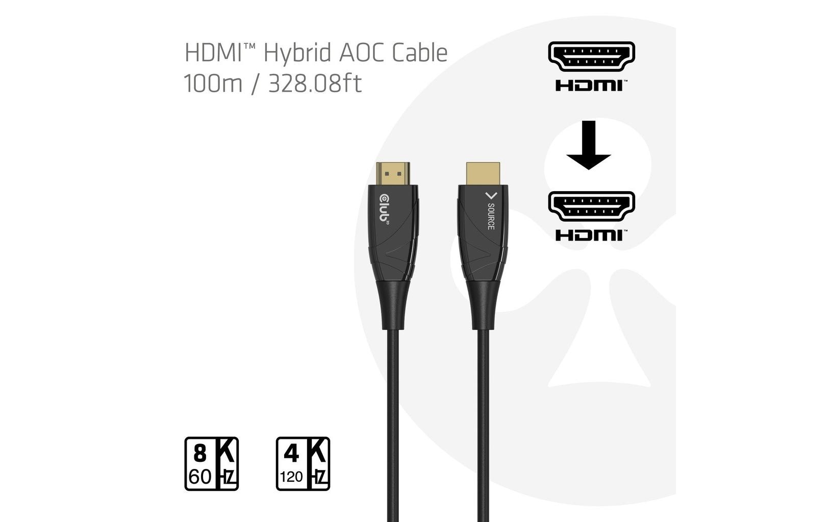 2033629_1 - Mediatech Club 3D, Ultra high speed AOC Kabel 4K120Hz/8K60Hz, 100m