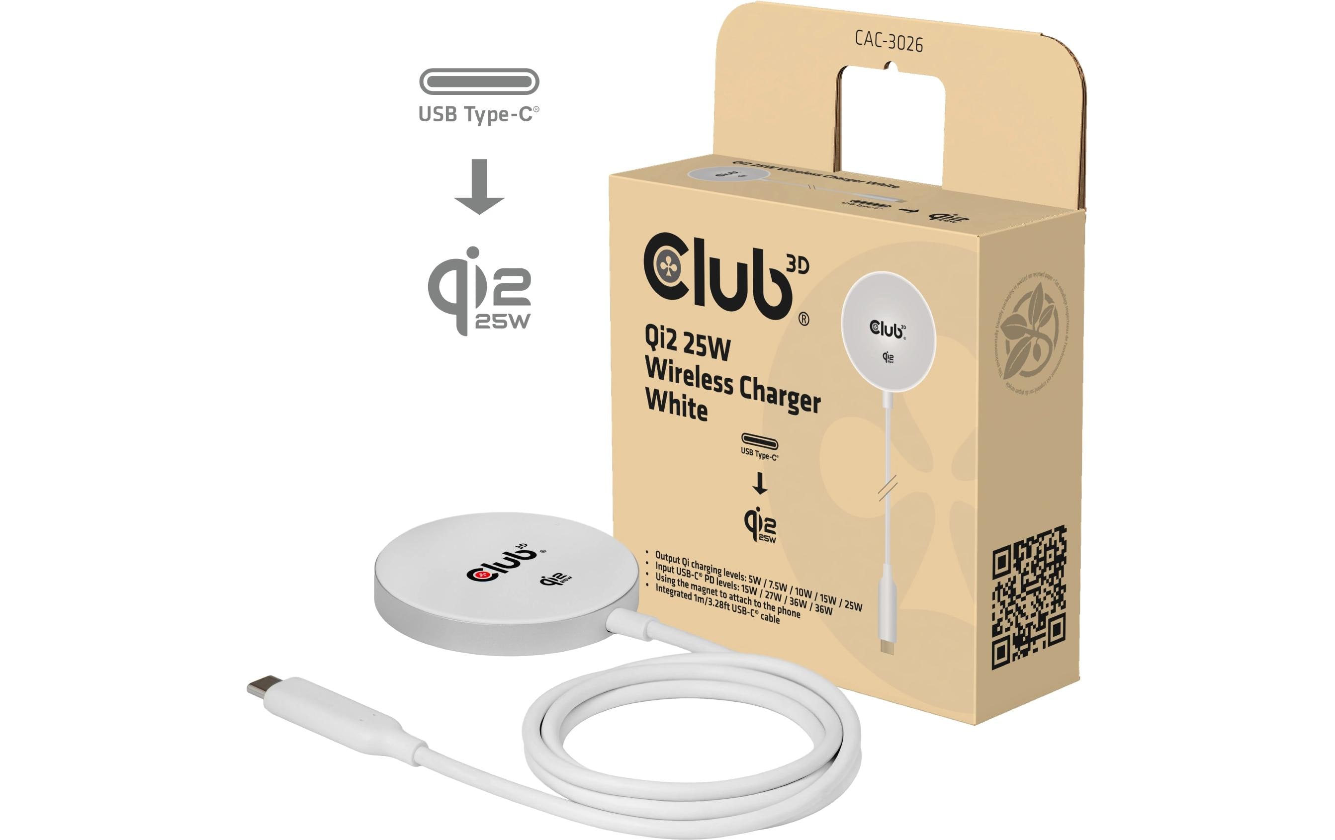 2033640_1 - Mediatech Ladegerät Qi2 25 W kabellos WH Qi 2.2