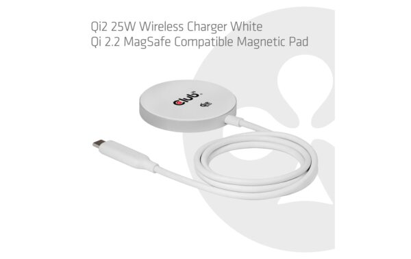 2033640_2 - Mediatech Ladegerät Qi2 25 W kabellos WH Qi 2.2