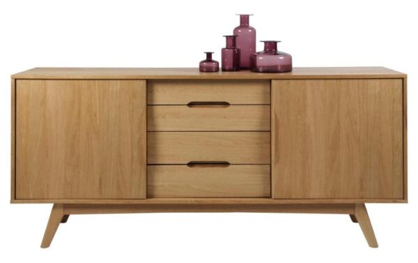 AC Design Sideboard Marte Dunkelbraun, 180x44x84 cm