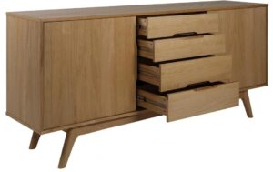 AC Design Sideboard Marte Dunkelbraun, 180x44x84 cm