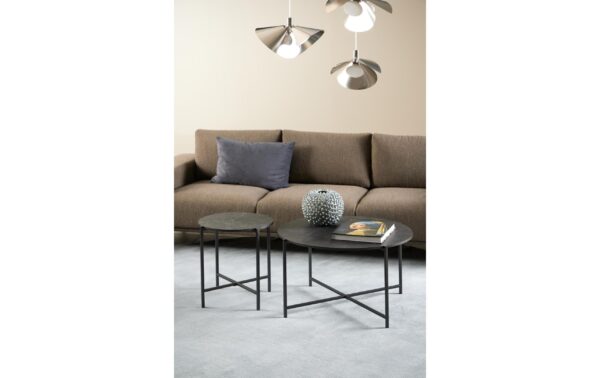 2034026_4 - Mediatech AC Design Couchtisch Lamoine Schwarz, Ø70x42 cm