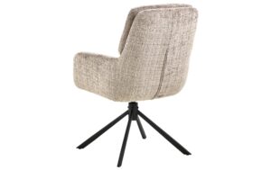 AC Design Esszimmerstuhl Edgar 2 Stück Beige/Schwarz