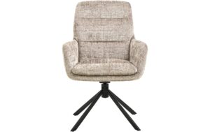 AC Design Esszimmerstuhl Edgar 2 Stück Beige/Schwarz