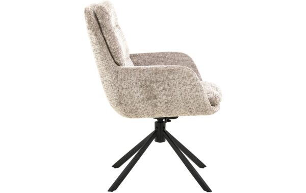 AC Design Esszimmerstuhl Edgar 2 Stück Beige/Schwarz