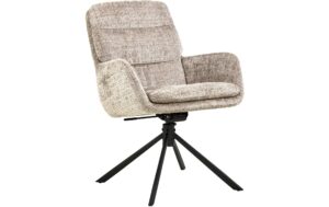 AC Design Esszimmerstuhl Edgar 2 Stück Beige/Schwarz