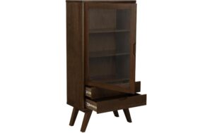 AC Design Vitrine A-Line Dunkelbraun, 72x36x145 cm