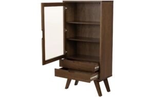 AC Design Vitrine A-Line Dunkelbraun, 72x36x145 cm