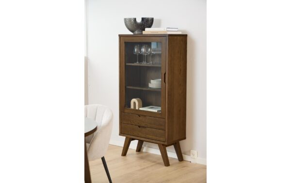 AC Design Vitrine A-Line Dunkelbraun, 72x36x145 cm
