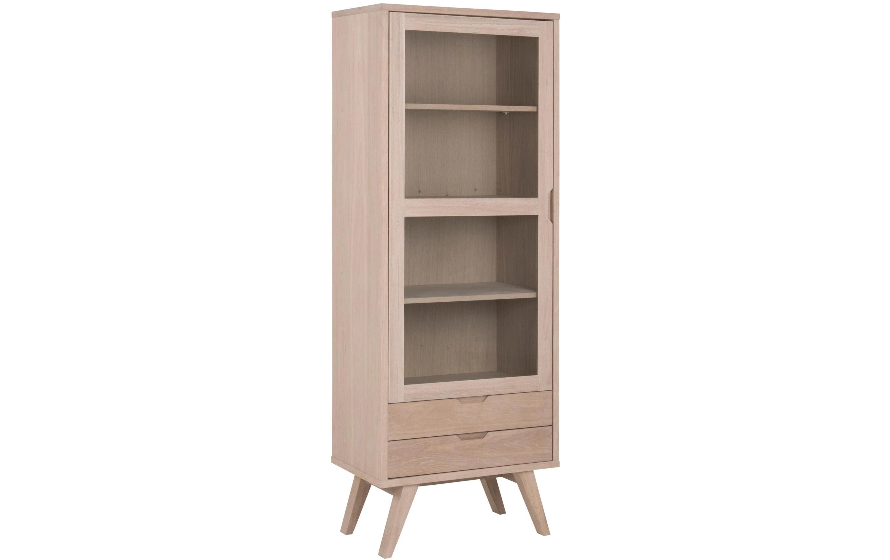 2034059 - Mediatech AC Design Vitrine A-Line Hellbraun, 72x42x190 cm kaufen Schweiz | Mediatech.ch