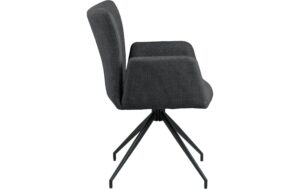 AC Design Esszimmerstuhl Laura 2 Stück Dunkelgrau/Schwarz