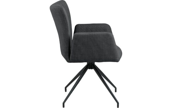 AC Design Esszimmerstuhl Laura 2 Stück Dunkelgrau/Schwarz