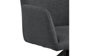 AC Design Esszimmerstuhl Laura 2 Stück Dunkelgrau/Schwarz