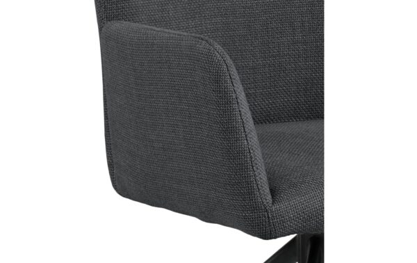 AC Design Esszimmerstuhl Laura 2 Stück Dunkelgrau/Schwarz