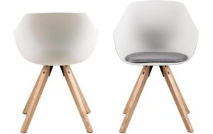 AC Design Esszimmerstuhl Tina 2 Stück Light Grey/Braun