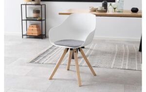 AC Design Esszimmerstuhl Tina 2 Stück Light Grey/Braun