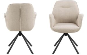 AC Design Esszimmerstuhl Aura Basel 1 Stück Basel fabric beige 24/Schwarz