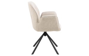 AC Design Esszimmerstuhl Aura Basel 1 Stück Basel fabric beige 24/Schwarz