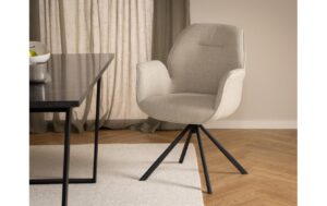 AC Design Esszimmerstuhl Aura Basel 1 Stück Basel fabric beige 24/Schwarz