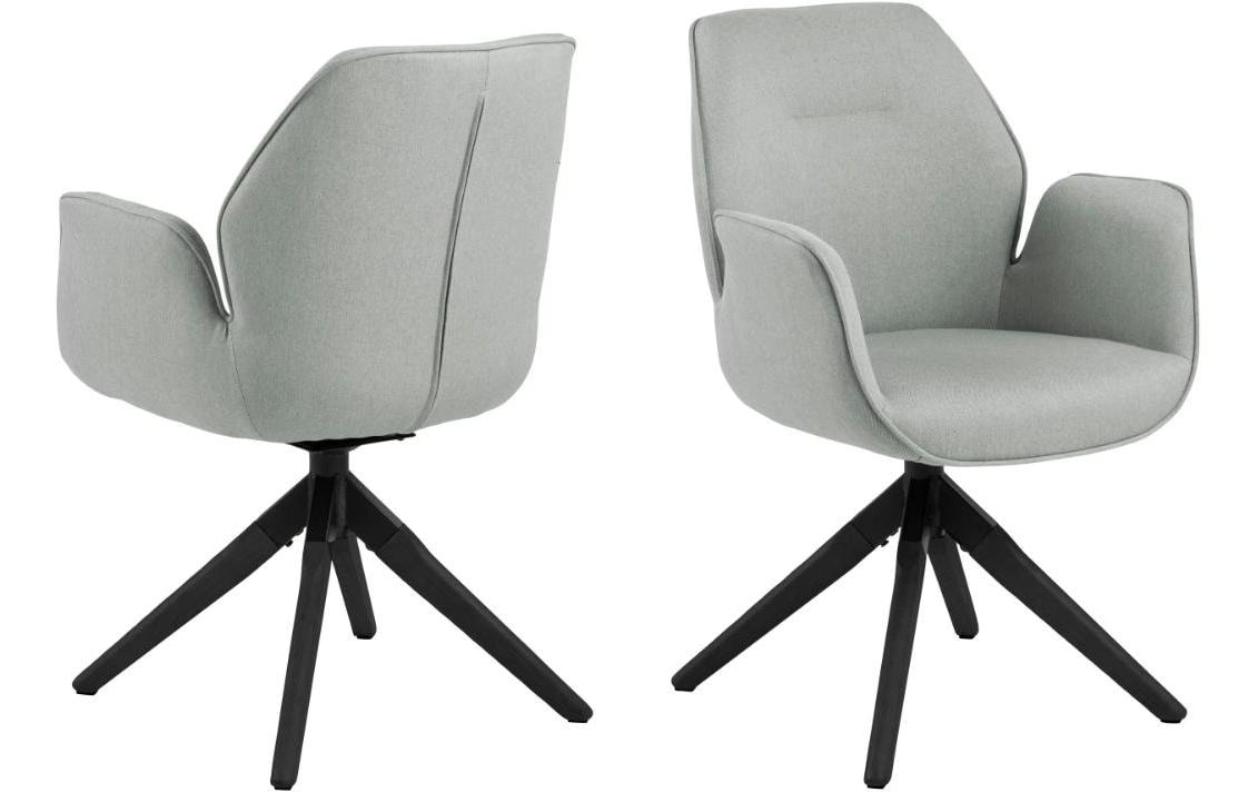 2034070 - Mediatech AC Design Esszimmerstuhl Aura Town 1 Stück Town Fabric Light grey 13/Schwarz