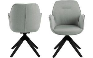 2034070_1 - Mediatech AC Design Esszimmerstuhl Aura Town 1 Stück Town Fabric Light grey 13/Schwarz