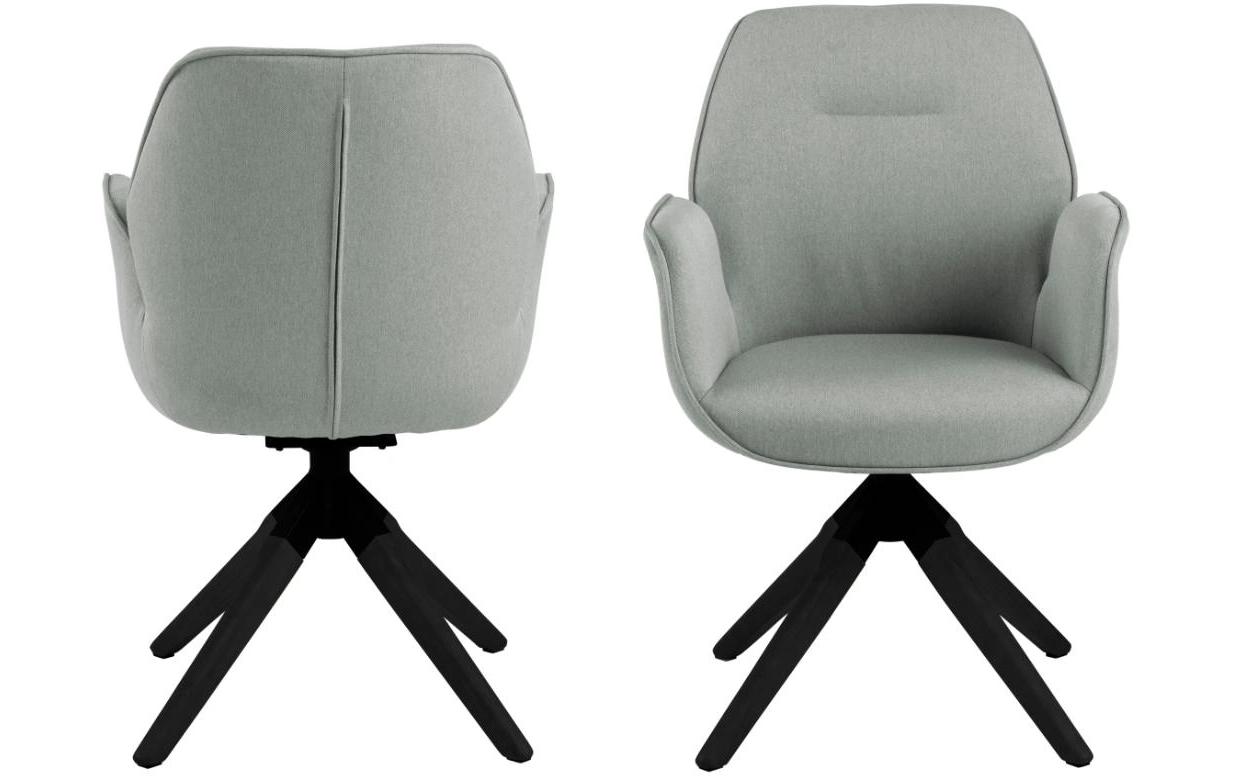 2034070_1 - Mediatech AC Design Esszimmerstuhl Aura Town 1 Stück Town Fabric Light grey 13/Schwarz